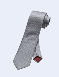 Een grijze jacquet stropdas